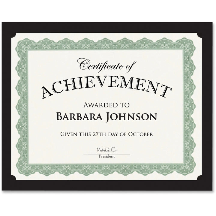 Image of Geographics® Traditional Certificates, 10/PK, Black