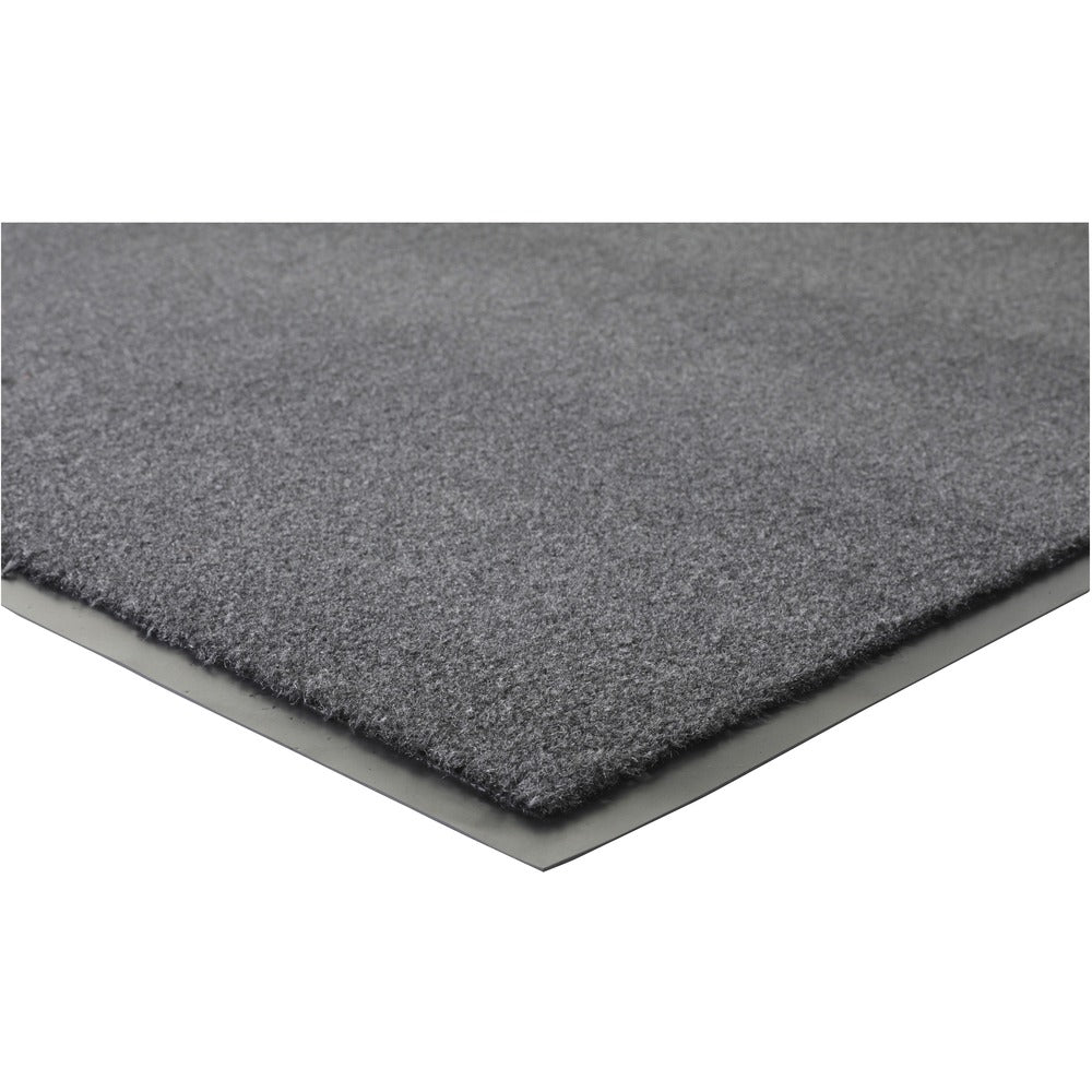 Image of Genuine Joe Indoor Mat, Moisture Absorbent, Vinyl Back, 3'x10', Charcoal