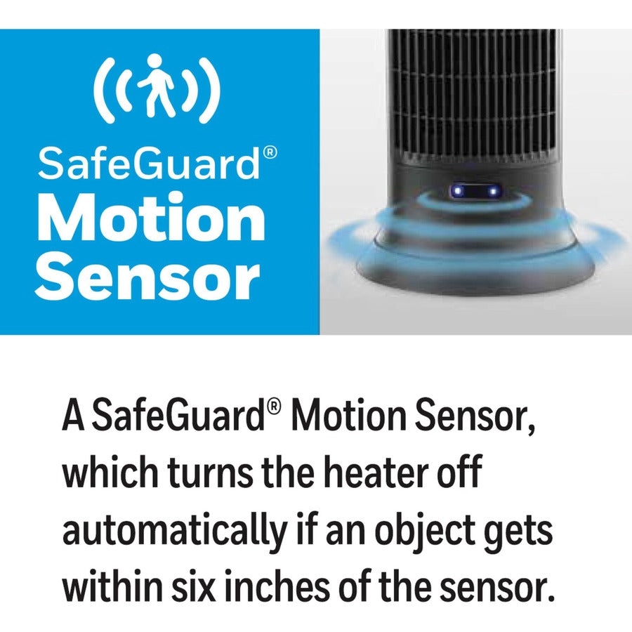 Image of Honeywell Digital Tower Heater,Remote,Motion Sensor,23-1/2"H,Black