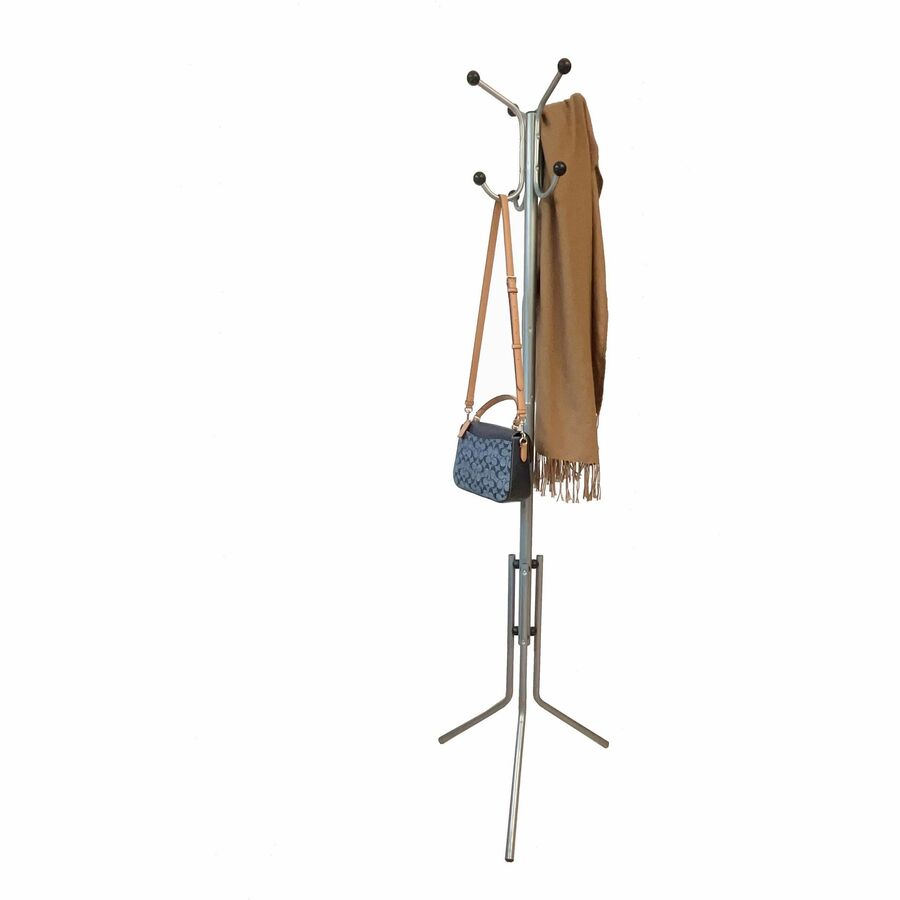 Image of Lorell Coat Rack, 19"x20"x63-2/5", Silver