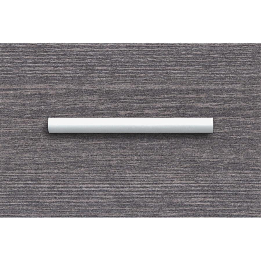 Image of Lorell 34346 Chateau Series Laminate Drawer Modern Pulls, Modern, 5.88" W x 0.63" D x 1.13" Height, Aluminum Alloy, Silver, 2 / Pack