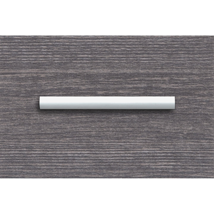 Image of Lorell 34346 Chateau Series Laminate Drawer Modern Pulls, Modern, 5.88" W x 0.63" D x 1.13" Height, Aluminum Alloy, Silver, 2 / Pack