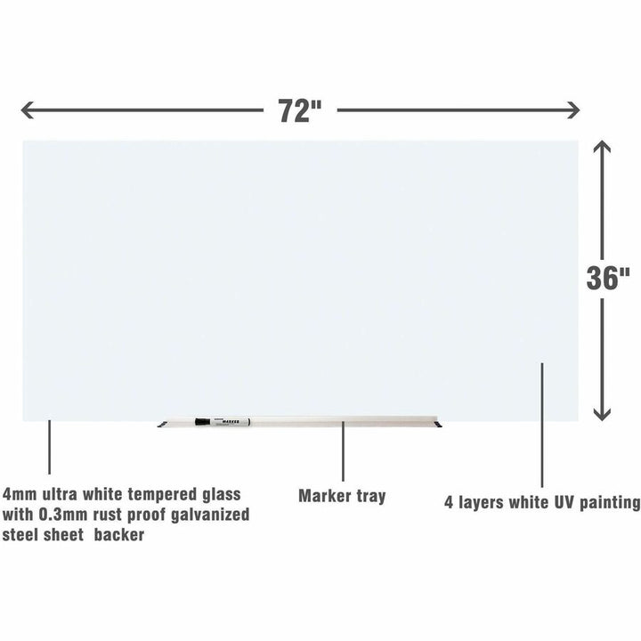Image of Lorell Calendar Board, Dry-Erase/Magnetic, 36"x72", White