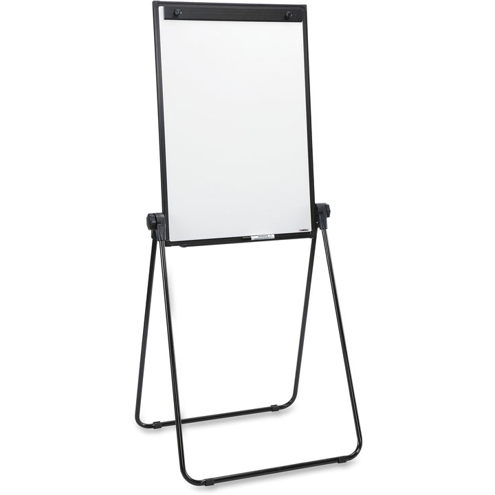 Image of Lorell 2-Sided Dry Erase Easel, 24"x36"x67", Black