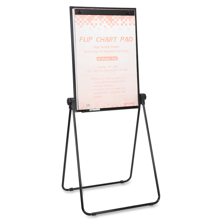 Image of Lorell 2-Sided Dry Erase Easel, 24"x36"x67", Black