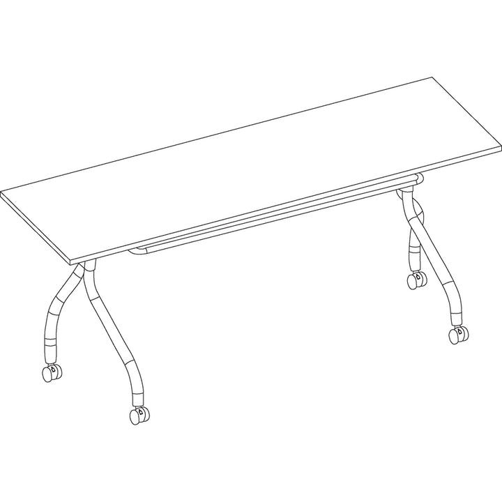 Image of Lorell Training Table, 72"x23-3/5"x29-1/2", MY/BK