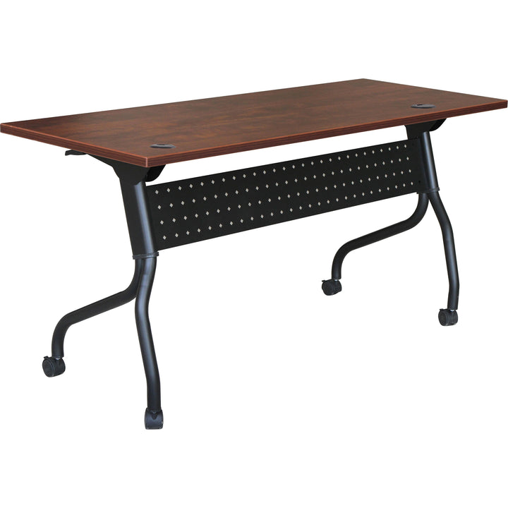 Image of Lorell Training Table, 48"x23-3/5"x29-1/2", Cherry/Black