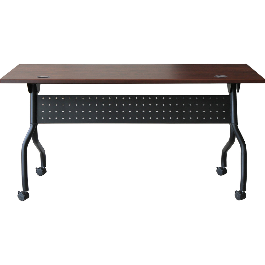 Image of Lorell Training Table, 48"x23-3/5"x29-1/2", Cherry/Black