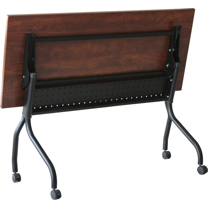 Image of Lorell Training Table, 48"x23-3/5"x29-1/2", Cherry/Black