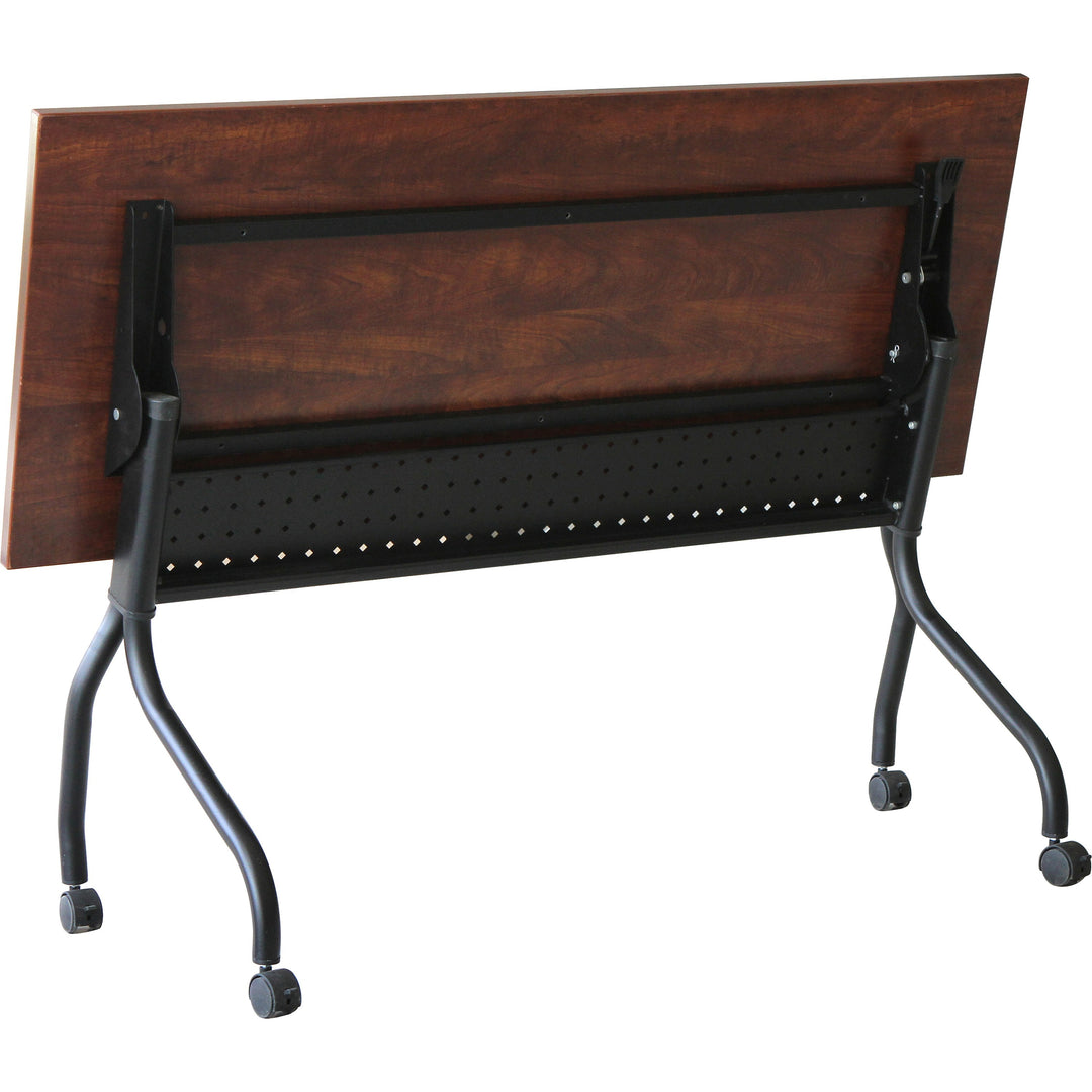 Image of Lorell Training Table, 60"x23-3/5"x29-1/2", Cherry/Black