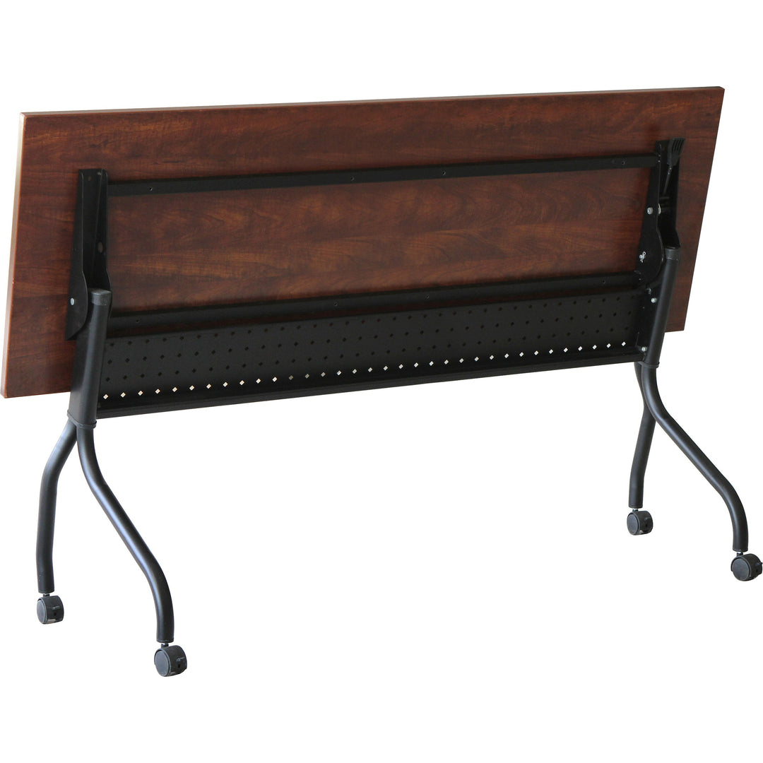 Image of Lorell Training Table, 72"x23-3/5"x29-1/2", Cherry/Black