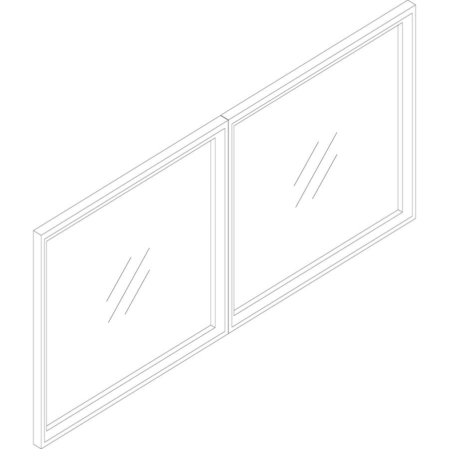 Image of Lorell 59575 Essentials Series Wall-Mount Hutch Door Kit, 0.7" H x 16.6" W x 16" D x 0.7" Thickness, Finish: Cherry, 1 Each