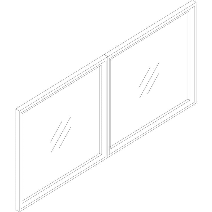 Image of Lorell 59575 Essentials Series Wall-Mount Hutch Door Kit, 0.7" H x 16.6" W x 16" D x 0.7" Thickness, Finish: Cherry, 1 Each