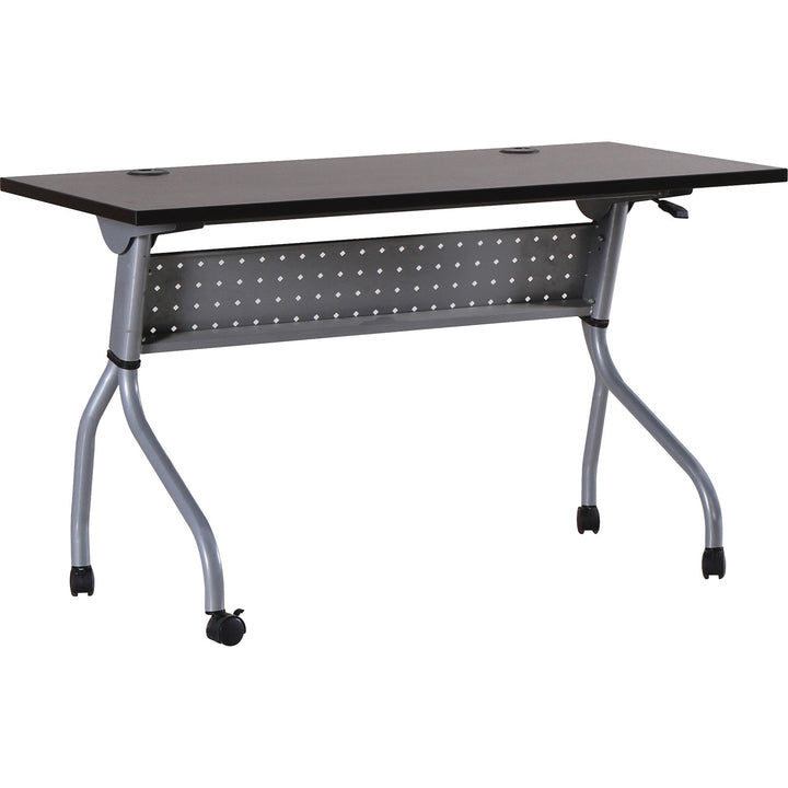 Image of Lorell Training Table, 48"x23-1/2"x29-1/2", Espresso/Silver