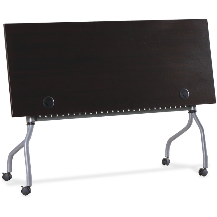 Image of Lorell Training Table, 60"x23-1/2"x29-1/2", Espresso/Silver