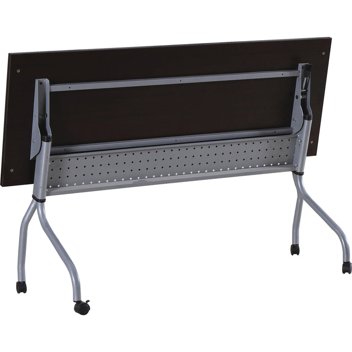 Image of Lorell Training Table, 72"x23-1/2"x29-1/2", Espresso/Silver