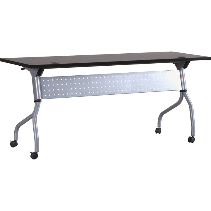 Image of Lorell Training Table, 72"x23-1/2"x29-1/2", Espresso/Silver