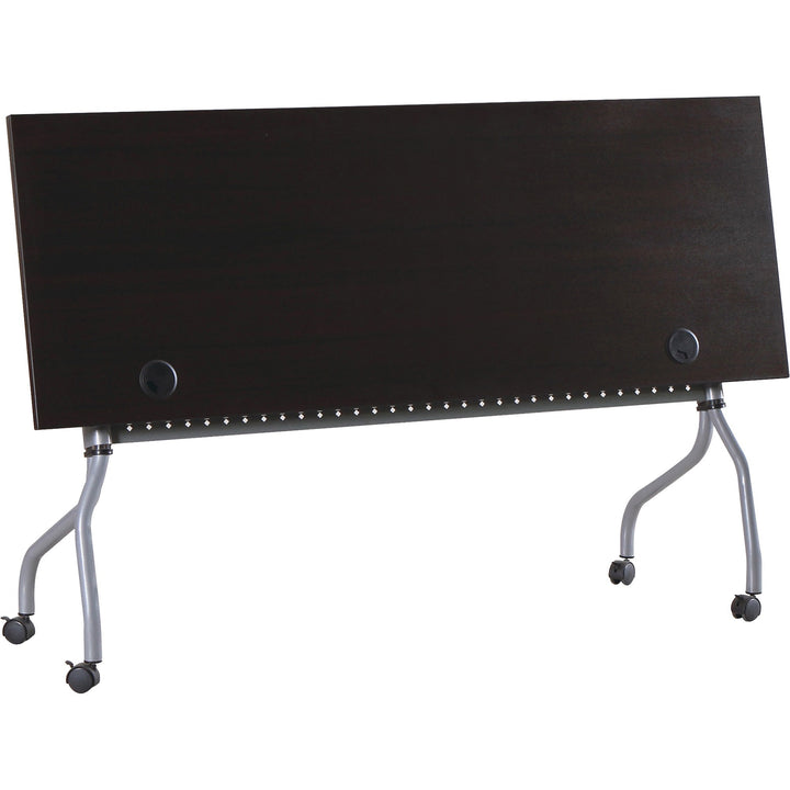 Image of Lorell Training Table, 72"x23-1/2"x29-1/2", Espresso/Silver