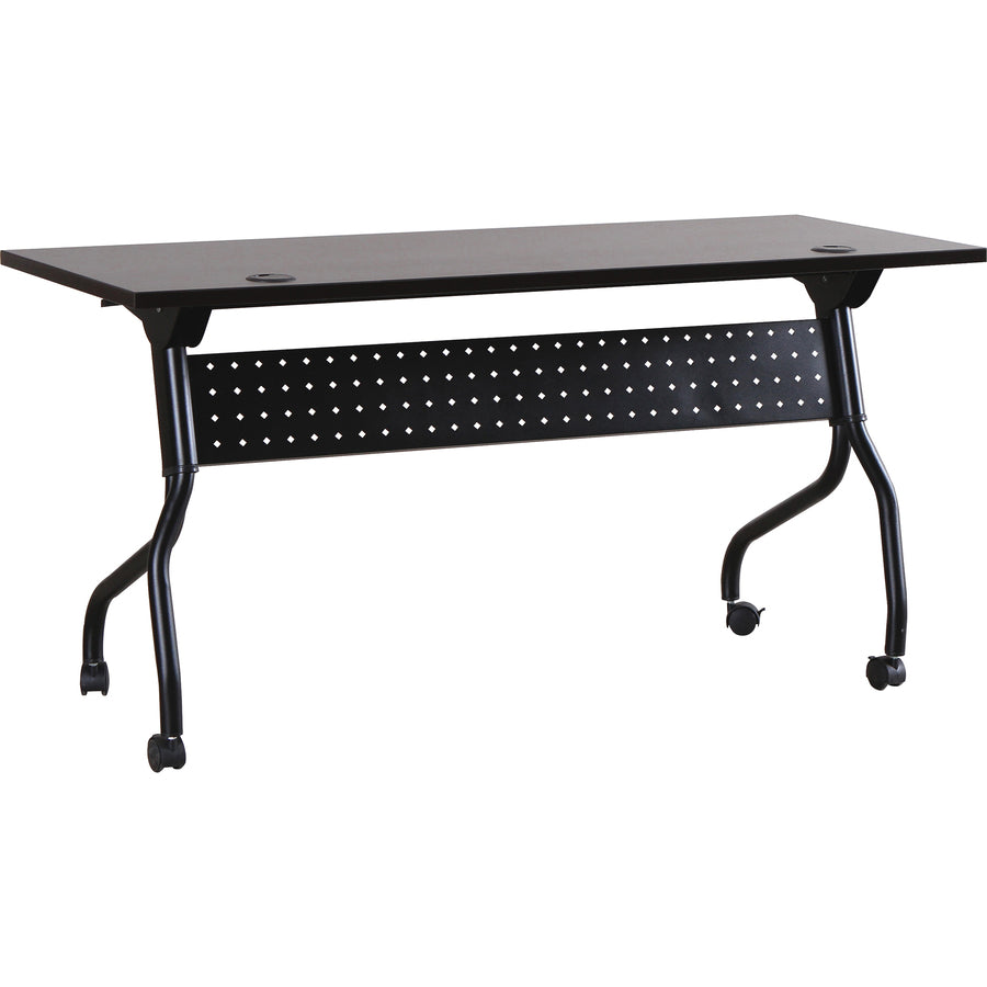 Image of Lorell Training Table, 60"x23-1/2"x29-1/2", Espresso/Black