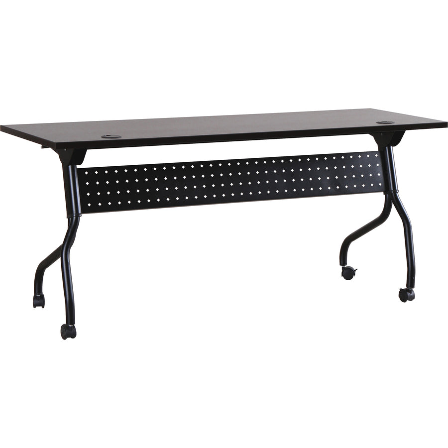 Image of Lorell Training Table, 72"x23-1/2"x29-1/2", Espresso/Black