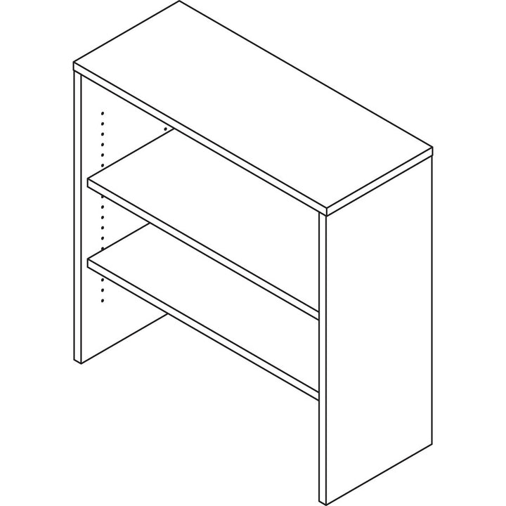 Image of Lorell Bookcase, Stack-on, 36"x15"x36", Walnut