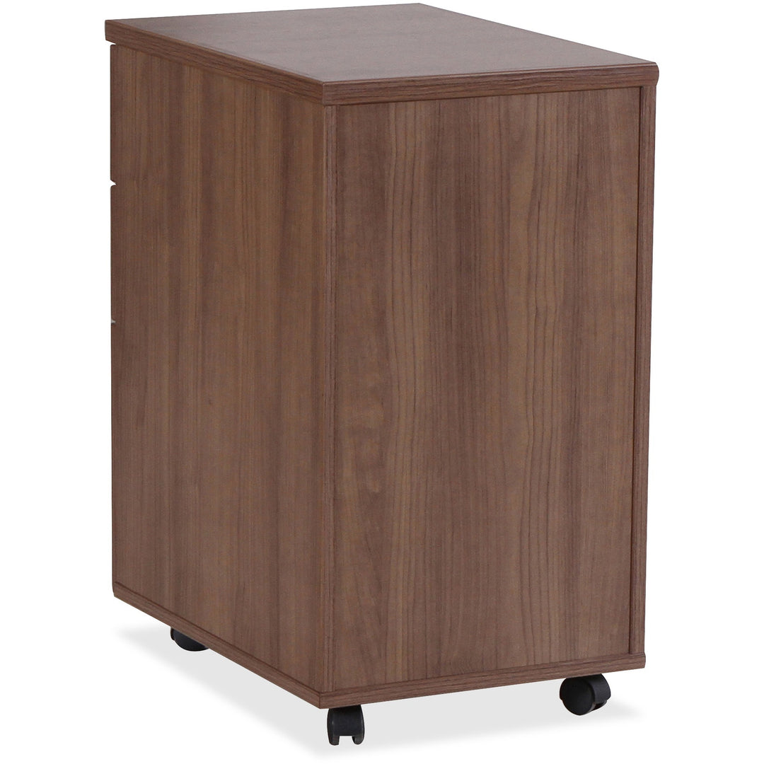 Image of Lorell File Cabinet, Mobile, B/B/F, 16"x22"x28-1/4", Walnut