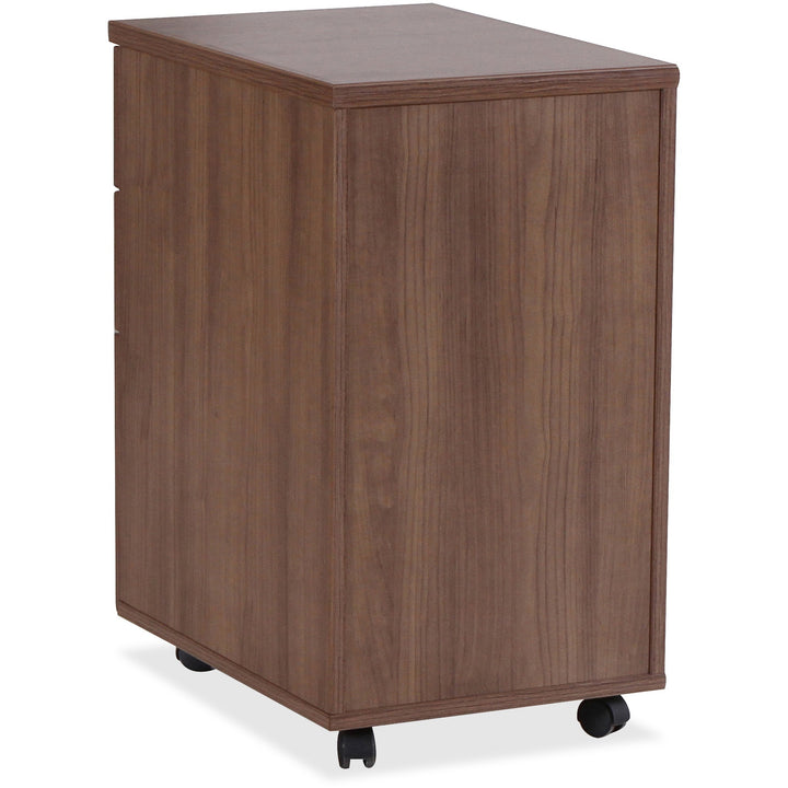 Image of Lorell File Cabinet, Mobile, B/B/F, 16"x22"x28-1/4", Walnut