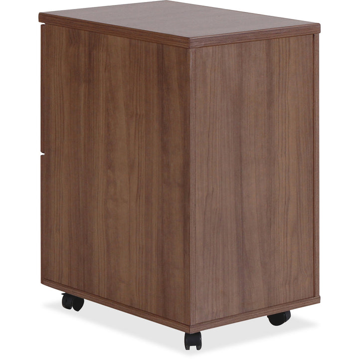 Image of Lorell Mobile F/F Pedestal, 16"x22"x28-1/4", Walnut