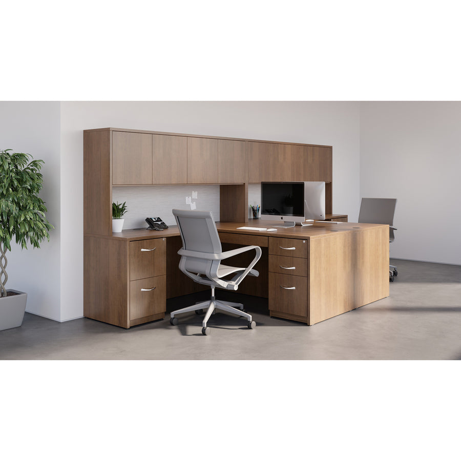 Image of Lorell Under D 2-DRW Ped, 16"x22"x28-1/4", Walnut