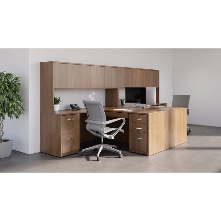 Image of Lorell Ped, F/F Fixed, 16"x22"x28-1/4, Walnut