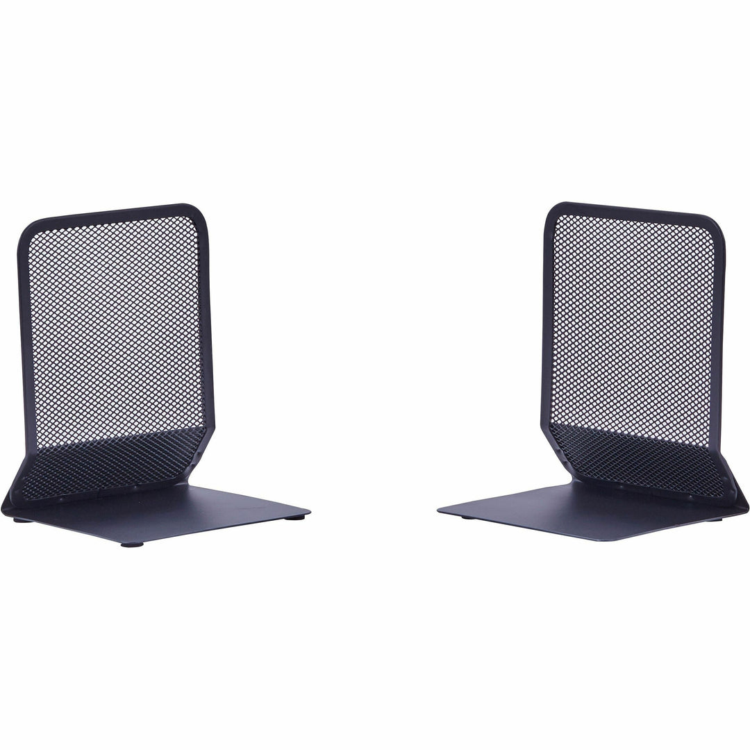 Image of Lorell Mesh Bookends, 5-3/8"W"x5-1/4"Dx7"H, Black