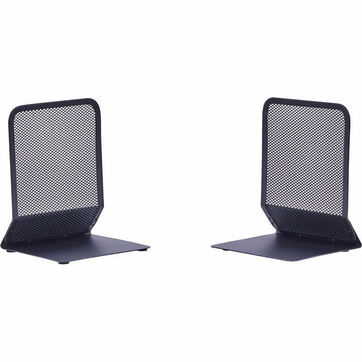 Image of Lorell Mesh Bookends, 5-3/8"W"x5-1/4"Dx7"H, Black