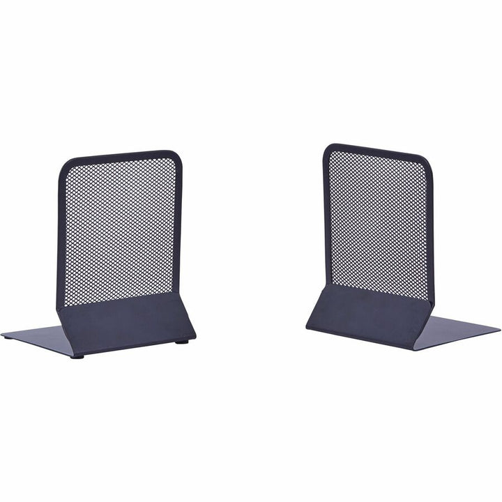 Image of Lorell Mesh Bookends, 5-3/8"W"x5-1/4"Dx7"H, Black