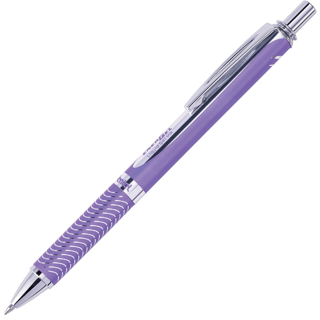 Image of Pentel® Gel Pen, Retract, Metal Tip, .7mm, Violet Barrel/BK Ink