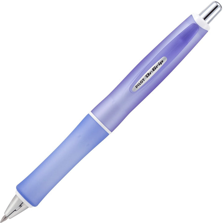 Image of Pilot 36250 Dr. Grip Frosted Collection Ballpoint Pens, 1 mm Pen Point, Retractable, Black Ink, Frosted Purple Barrel, 1 Pack
