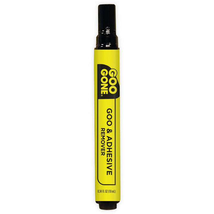 Image of Goo Gone 2100 Mess-free Pen, For Multipurpose, 0.34 fl oz, Spill Proof, Unbreakable, Compact, Mess-free, Long Lasting, Black, Orange, 1 Each