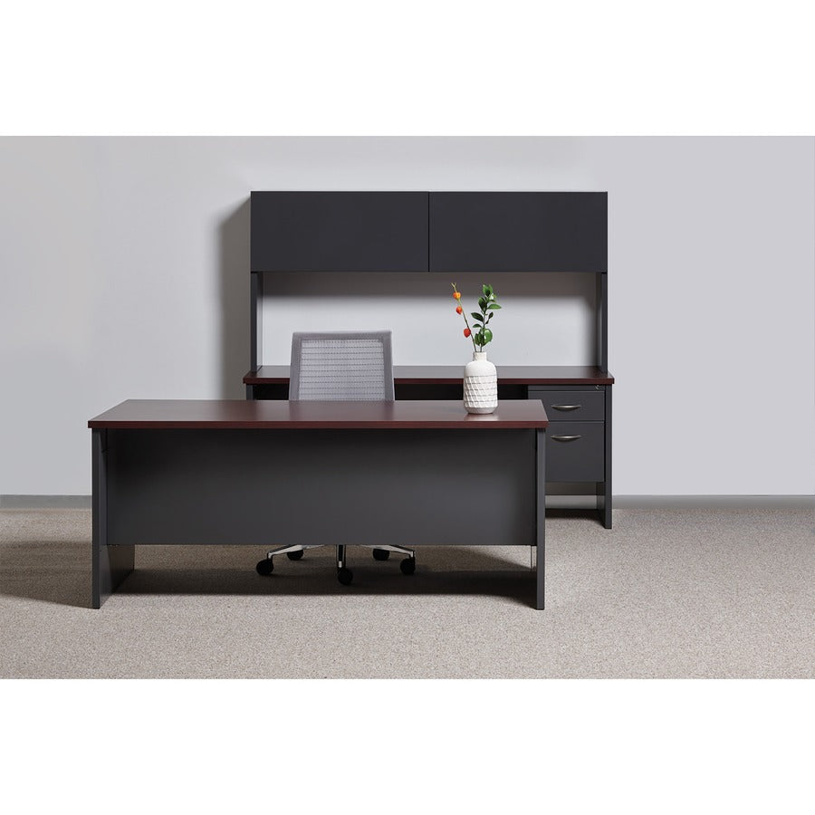 Image of Lorell Double Pedestal Desk, 36"x72", CH/MH