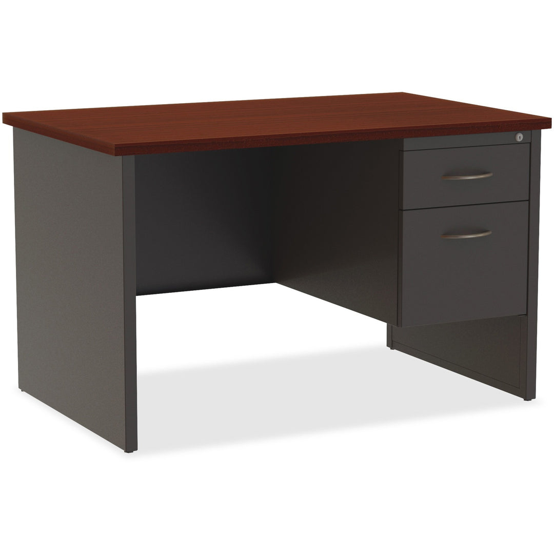 Image of Lorell Right Pedestal Desk, 30"x48", CH/MH