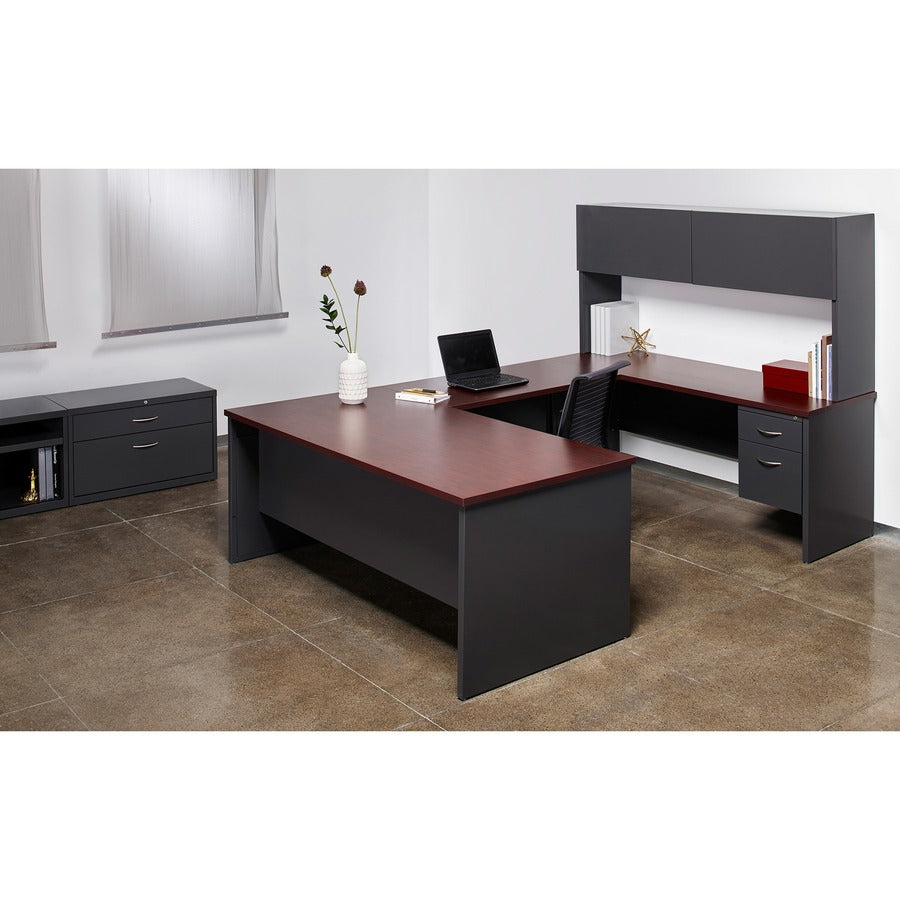 Image of Lorell Left Pedestal Desk, 36"x72", CH/MH
