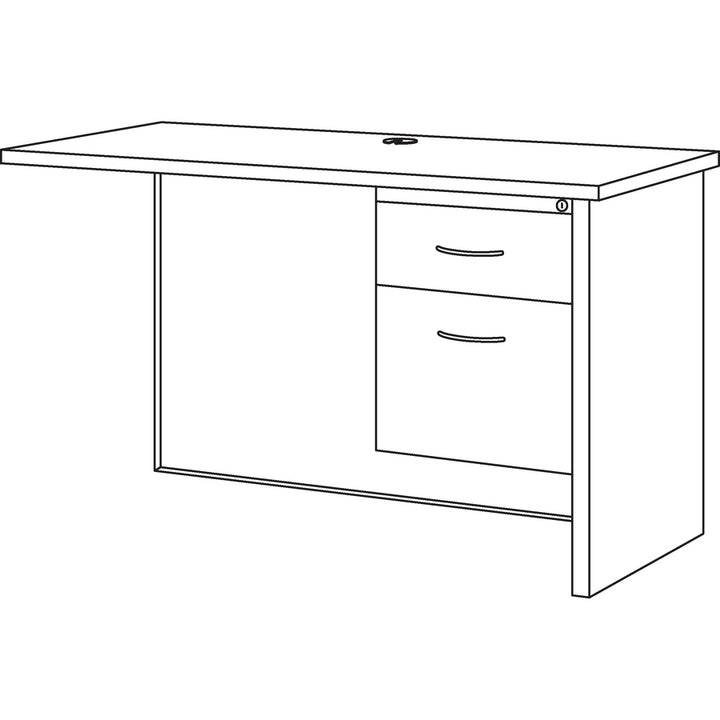 Image of Lorell Right Return Desk, 24"x48", CH/MH