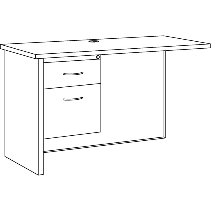 Image of Lorell Left Return Desk, 24"x48", CH/MH