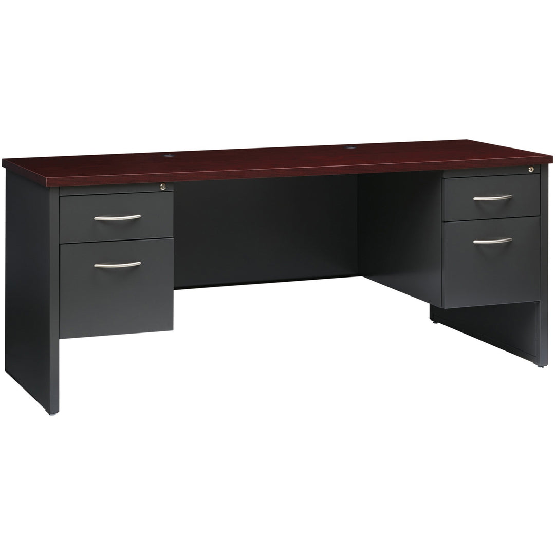 Image of Lorell Double Pedestal Credenza, 24"x72", CH/MH