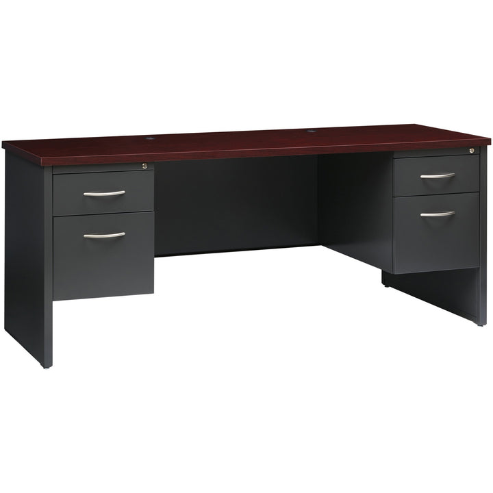 Image of Lorell Double Pedestal Credenza, 24"x72", CH/MH
