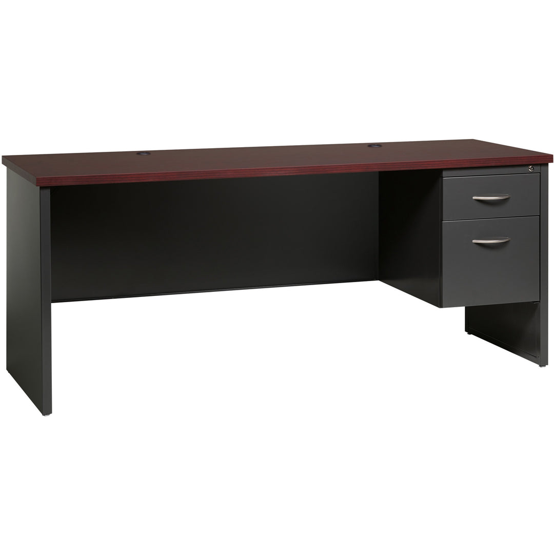 Image of Lorell Right Pedestal Credenza, 24"x72", CH/MH