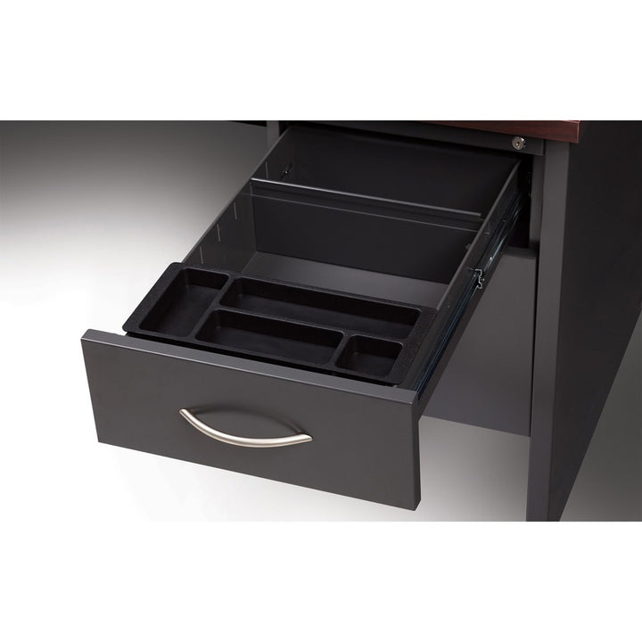 Image of Lorell Right Pedestal Credenza, 24"x72", CH/MH