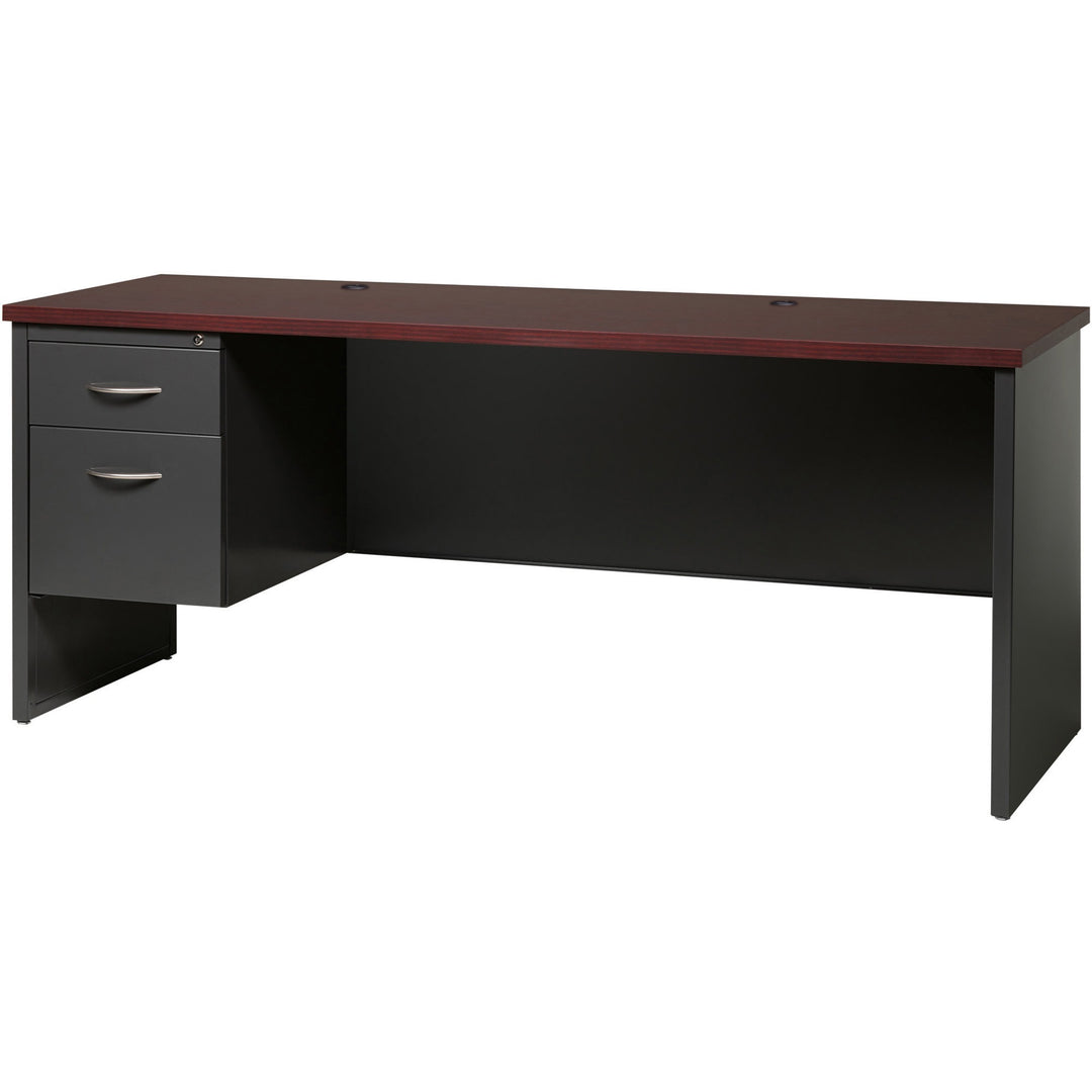 Image of Lorell Left Pedestal Credenza, 24"x72", CH/MH