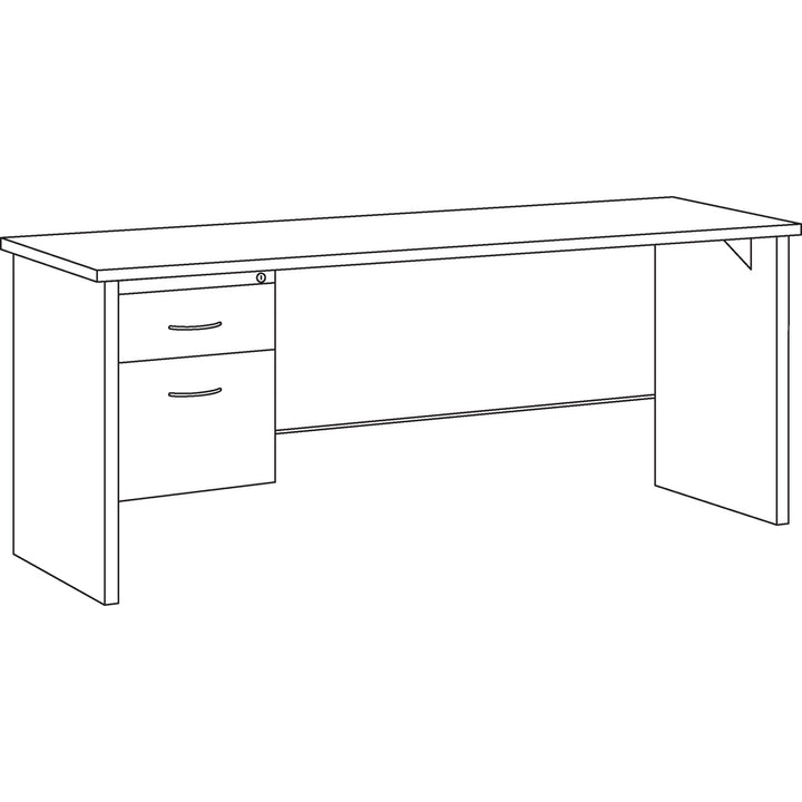 Image of Lorell Left Pedestal Credenza, 24"x72", CH/MH