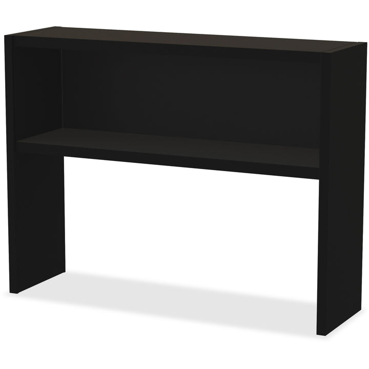 Image of Lorell 79171 Fortress Modular Series Stack-on Hutch, x 48" Width, Material: Steel, Finish: Black, Grommet, Cord Management, 1 Each