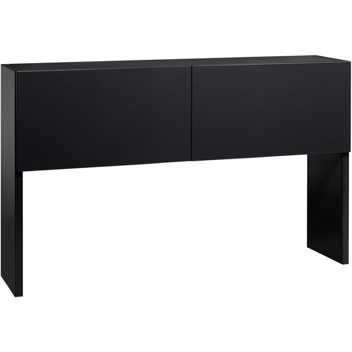 Image of Lorell 79171 Fortress Modular Series Stack-on Hutch, x 48" Width, Material: Steel, Finish: Black, Grommet, Cord Management, 1 Each