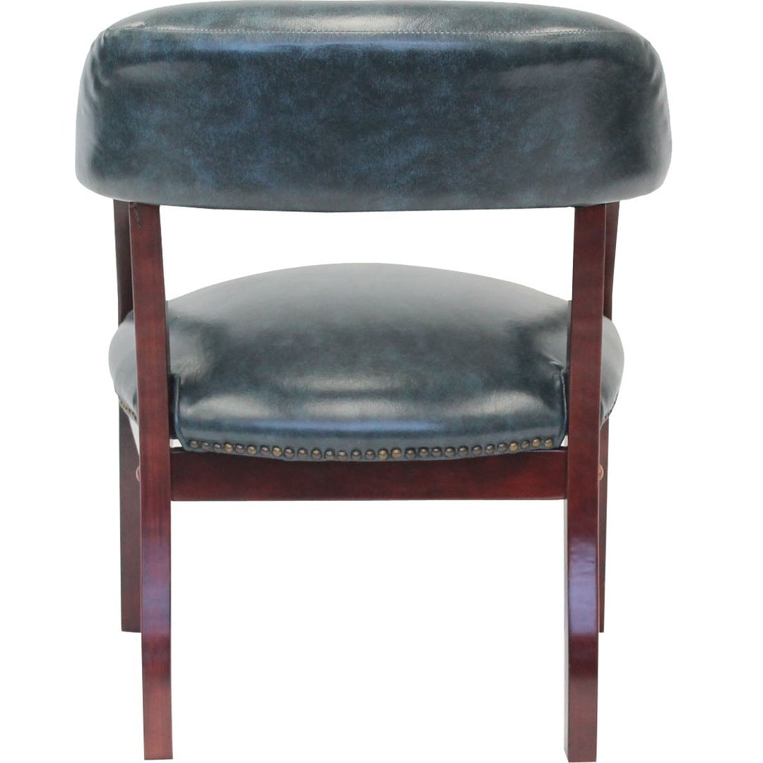 Image of Boss Office Products Chair,w/Arms,NailHeadTrim,Vinyl,24"x26"x31",BE